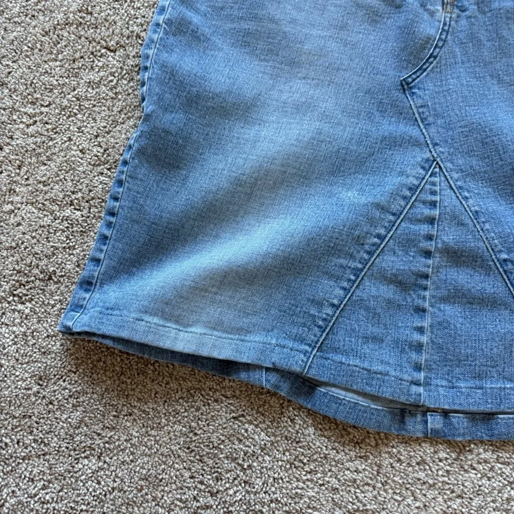❤️ Denim Knee Length Skirt Y2K style Old Navy Stretch 16 - Picture 3 of 10